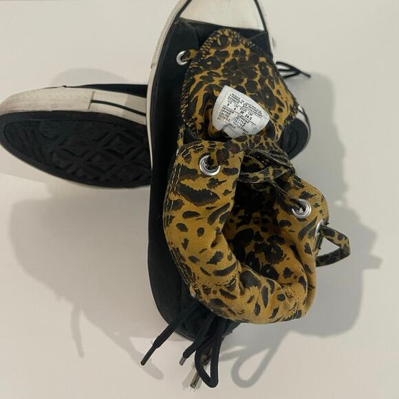 Chuck Taylor Converse Cheetah Animal Print Size 8 high top mcbling y2k leopard - Picture 5 of 7